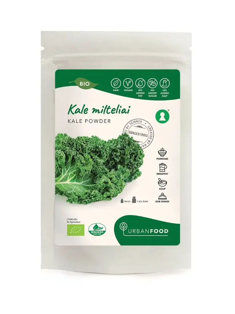 Lapinių kopūstų (KALE) milteliai EKO, 50g
