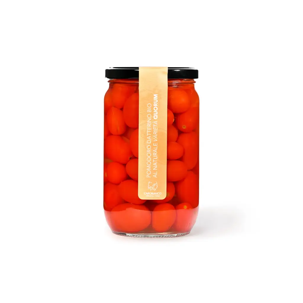 Ekologiški slyvų pomidorai vandenyje su druska Variety, 720g