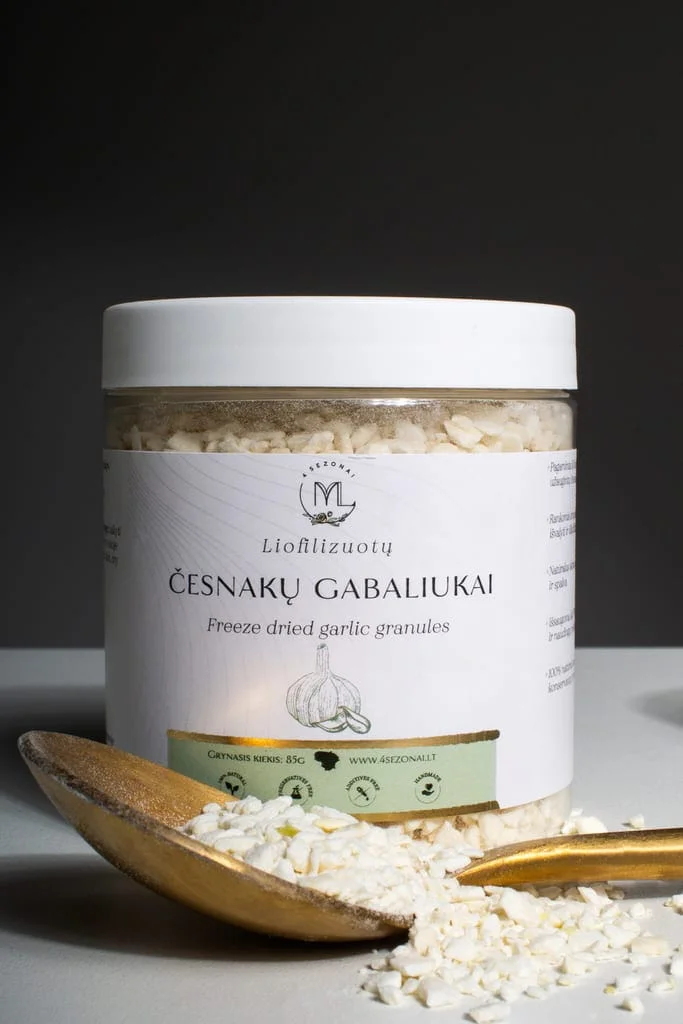 Liofilizuotų česnakų gabaliukai, 85g