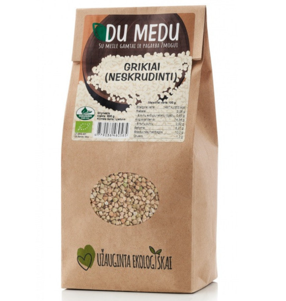 Ekologiški Grikiai (neskrudinti) 800g 