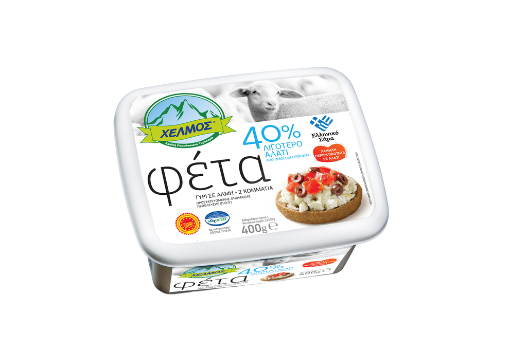 Feta (avies/ožkos) sūris su mažiau druskos 400g dėžutė
