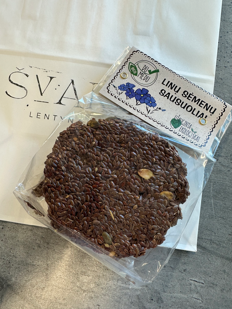 Ekologiški linų sėmėnų sausuoliai, 150g