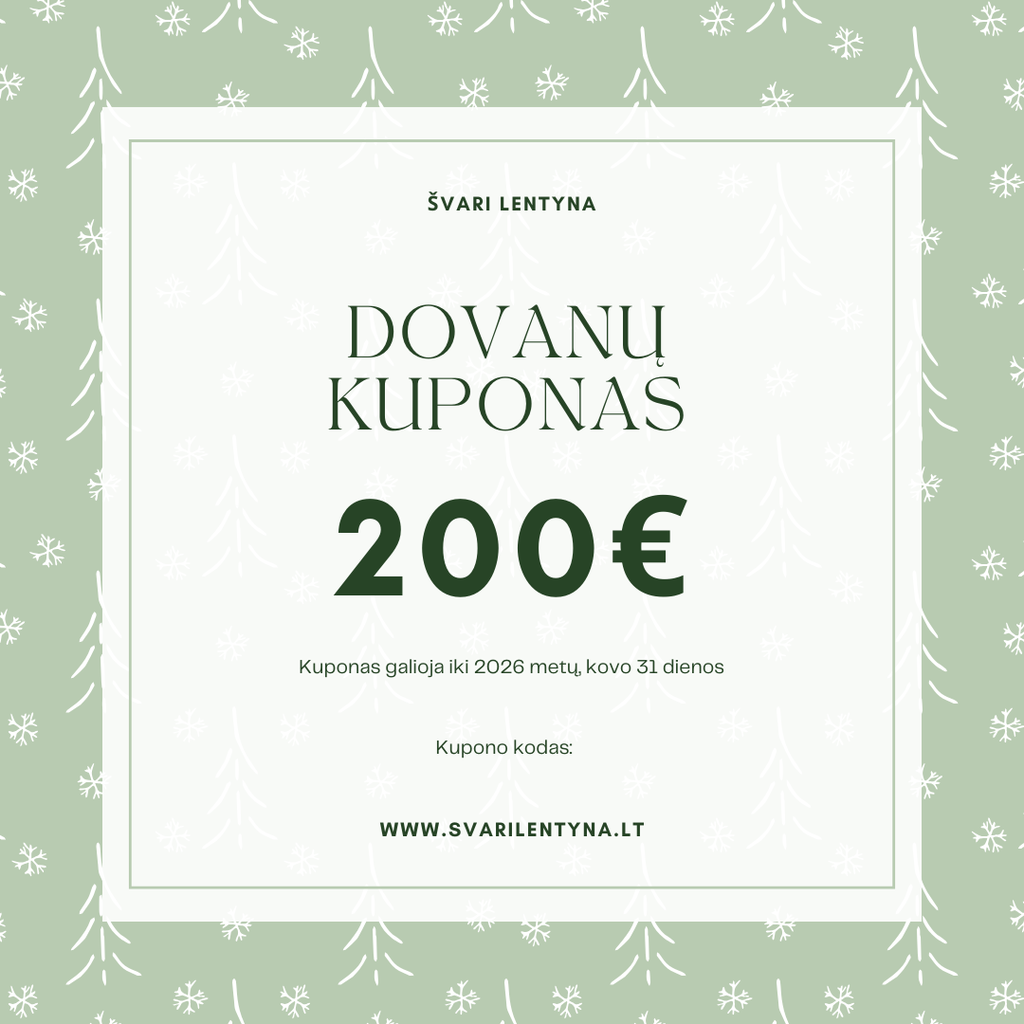 ŠVARUS DOVANŲ KUPONAS 200 EUR